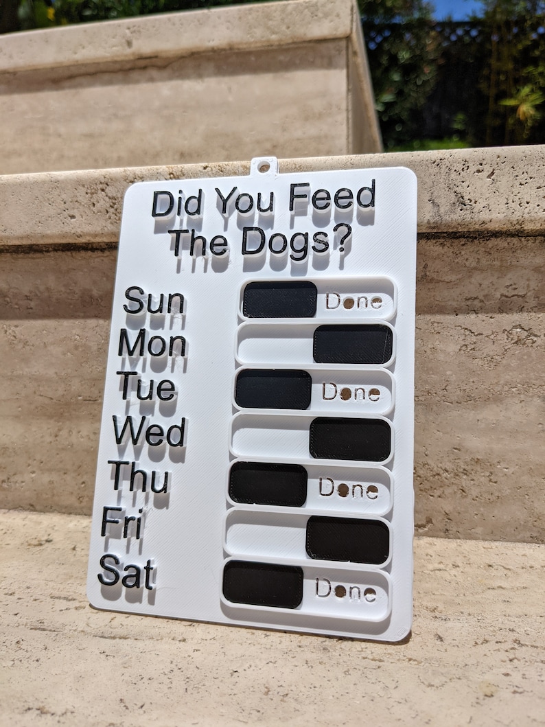Weekly Task Reminder Slider Board/chore Chart/to Do List/new Year ...