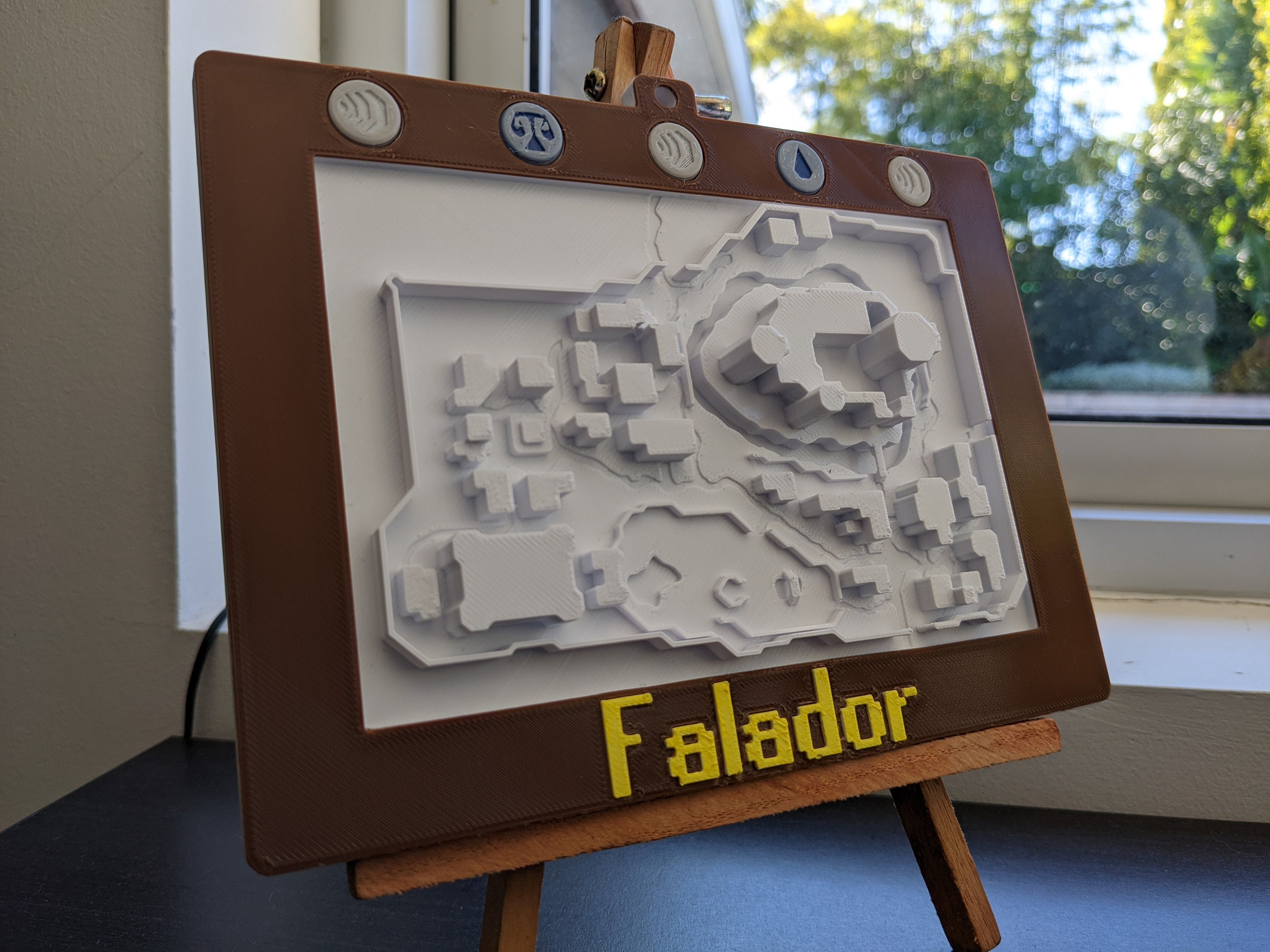 RuneScape Falador City Topographic Map Model | Old School Runescape | Runescape | FREE Runes | Wall Art