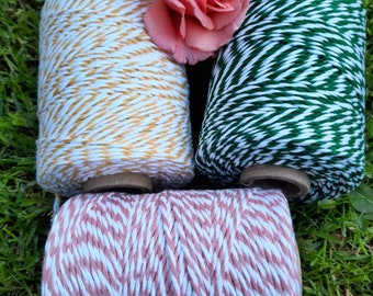 Frühlingsauswahl an Bakers Twine. 5, 10 oder 20 Meter Längen.