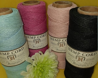 Extra colour selection of Hemp Cord. 5 or 10 metre lengths.