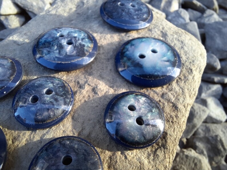 Shimmering Marble Effect Navy Buttons: 15mm/20mm, 5-pack - Etsy UK