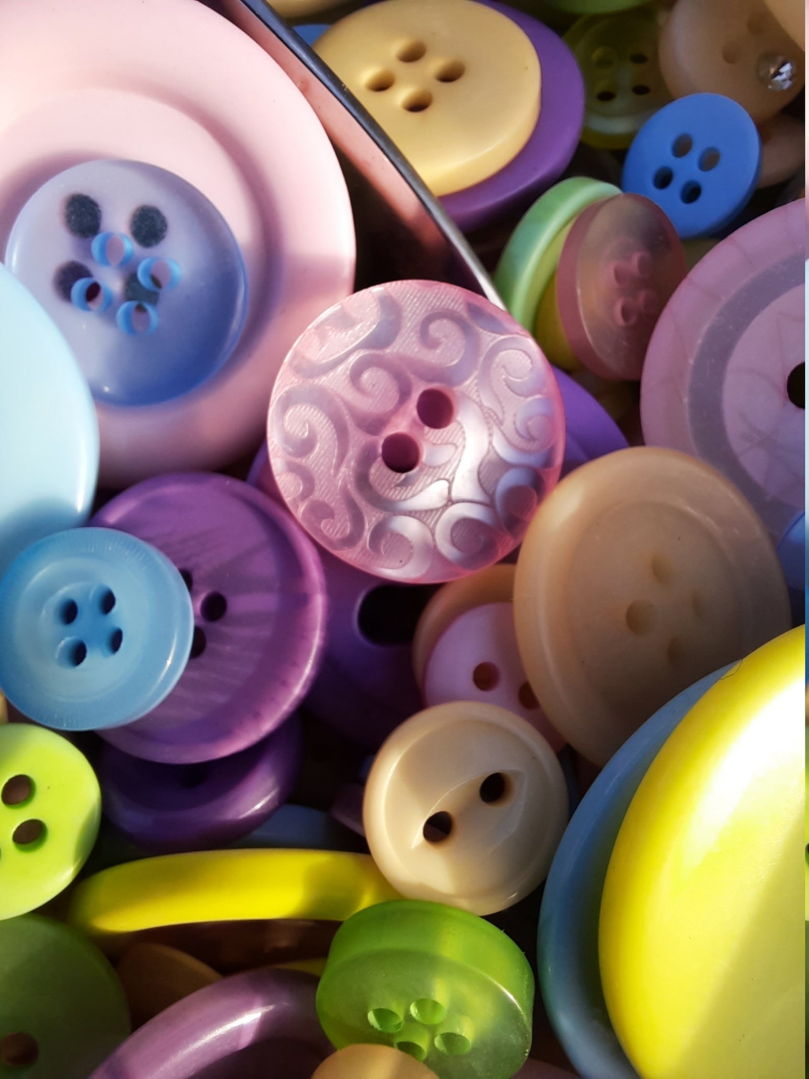 Mixed 50g Bag of Pastel Buttons - Etsy