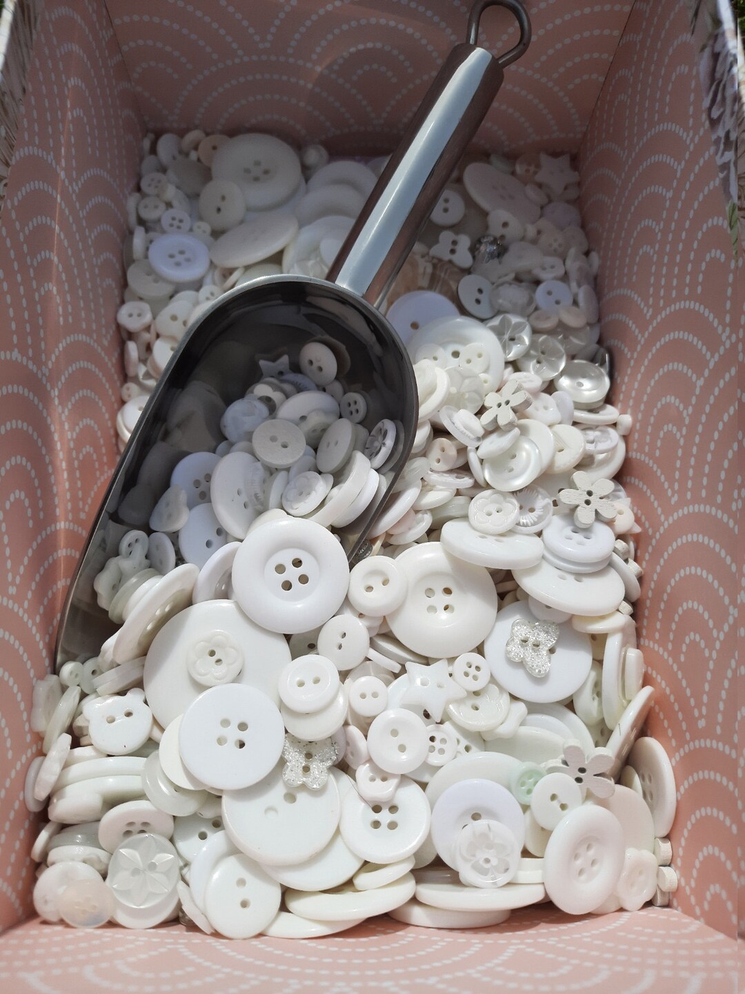 Mixed 50g Bag of White Buttons. - Etsy