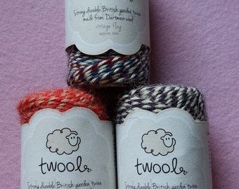 Twool Craft Twine. 35m spools. 100% British Wool