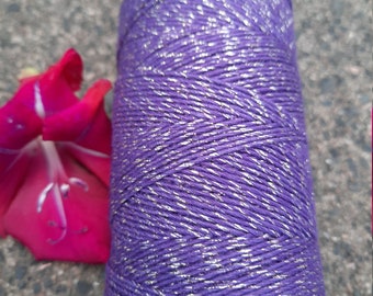 Violet Purple Sparkle Bakers Twine. 1mm. 5, 10 or 20 Metre Lengths.