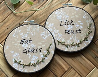 Schitt's Creek Insult Embroidery Hoop