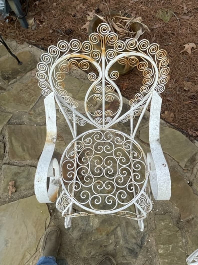 Vintage Metal Rocking Chairs a Pair Etsy