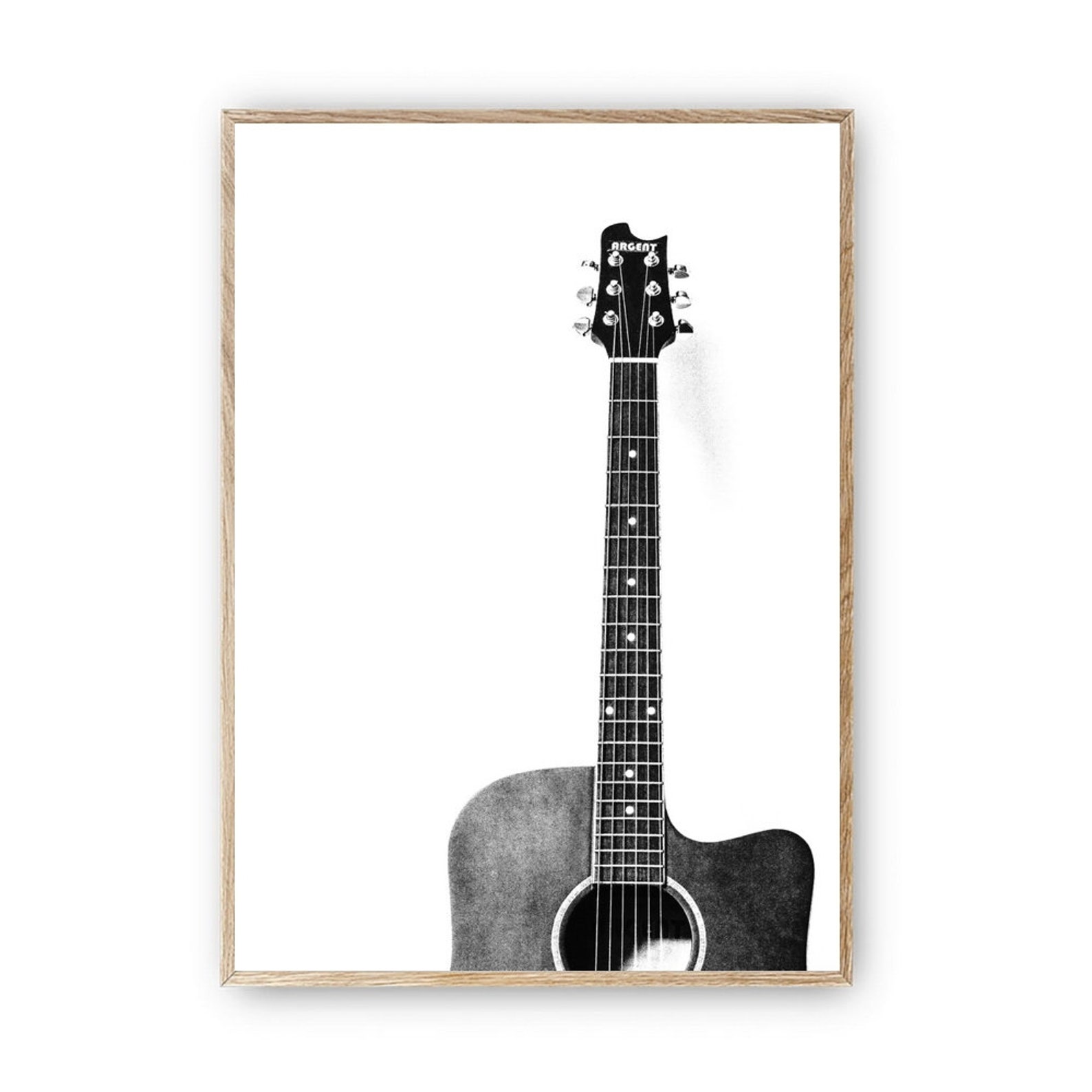 Guitar Vintage Printable Wall Art Instant Digital Download Etsy