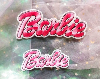 Pink Barbie Logo Iron On Patch Sew On Transfer Logo Badge - Brand