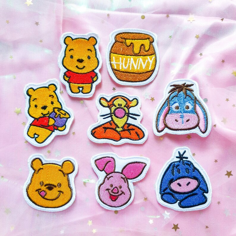 Winnie the Pooh Iron on Patch Sew on Patch Embroidery Cartoon Patch