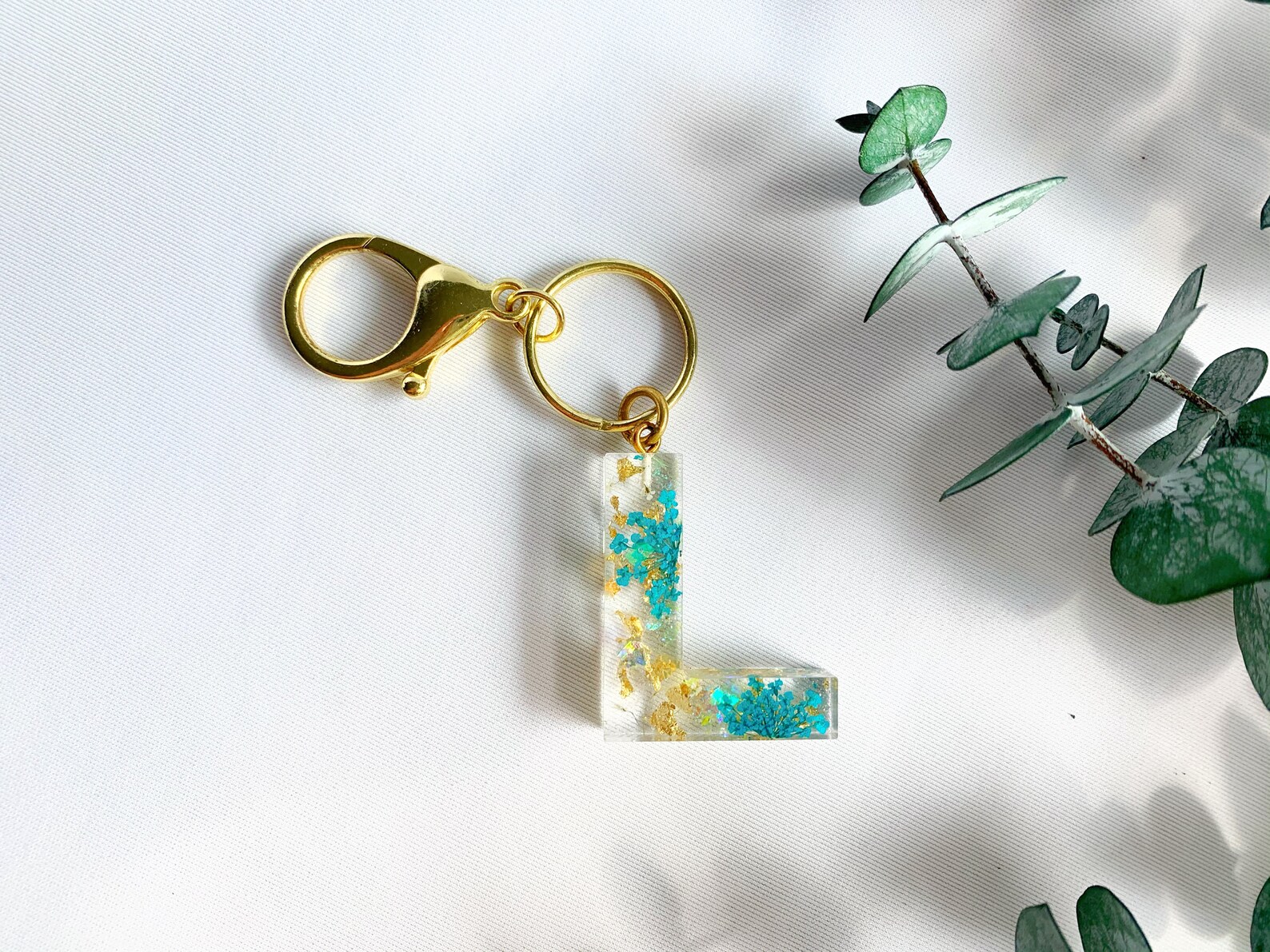 LIGHT BLUE KEYCHAIN Epoxy Resin Custom Key Chain Lobster Etsy