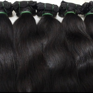生のバージンナチュラルウェーブヘアエクステンションバンドル - プレミアム品質、もつれなし、民族的に調達 - 1バンドル