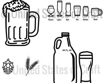 Beer Lover SVG/JPG set - Personal License