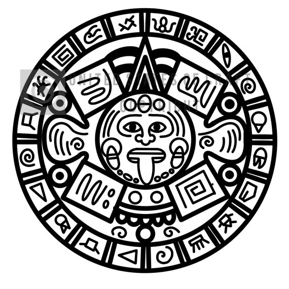 Mayan Calendar SVG/JPG File Personal License - Etsy