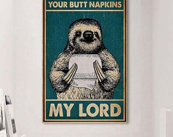 Sloths Poster A4 Set of 4 NEW Cute Animals Home Wall Decor