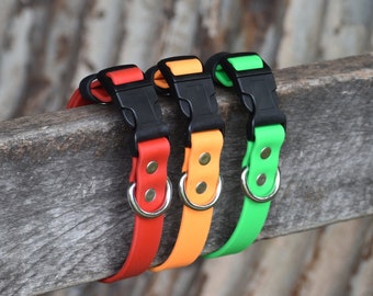 1 "Schnellverschluss-Biothane-Halsband mit Kunststoff-Hardware