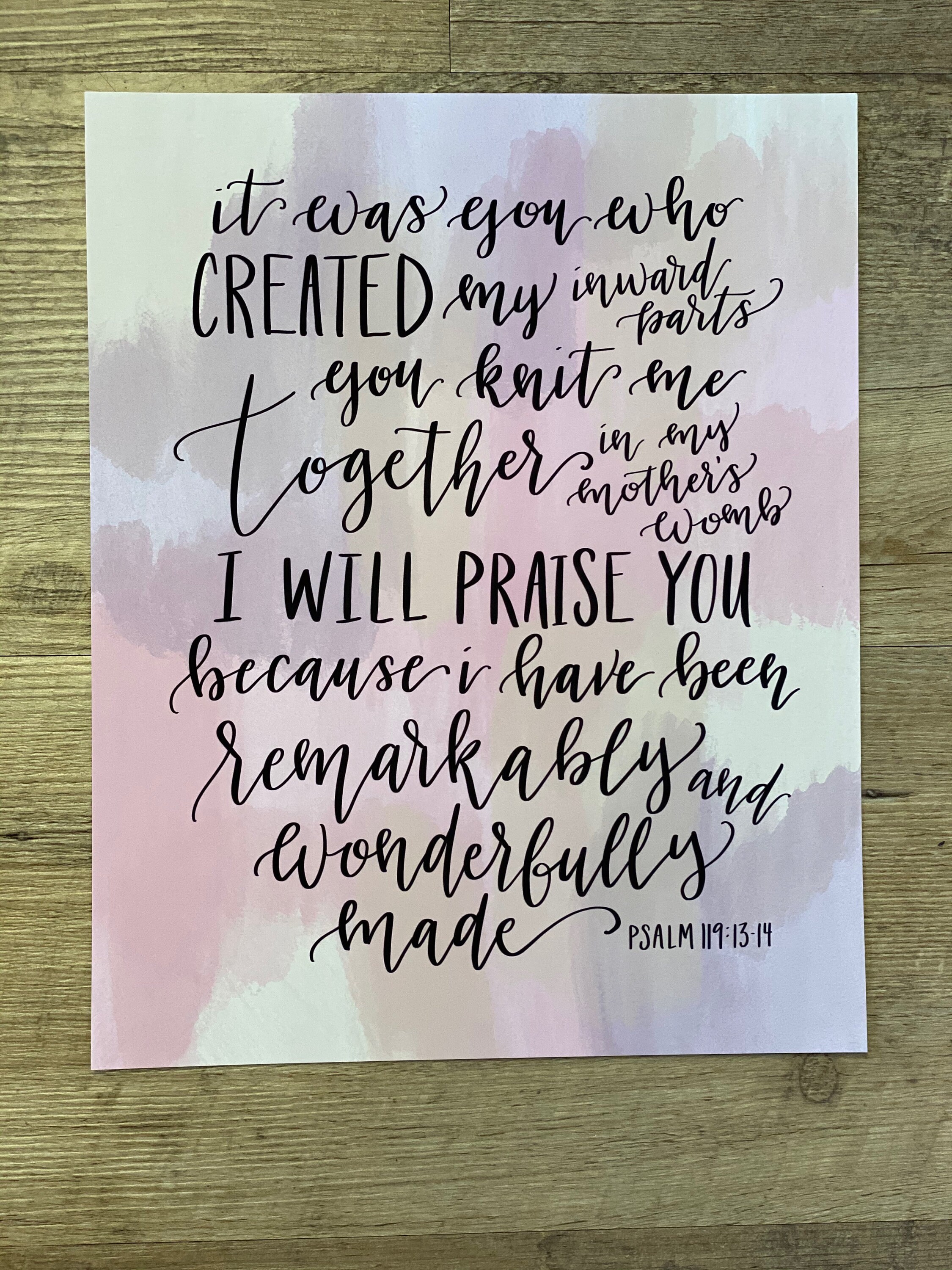 Psalm 119 13 14 Bijbelbelettering Schriftkunst Muur Decor Etsy