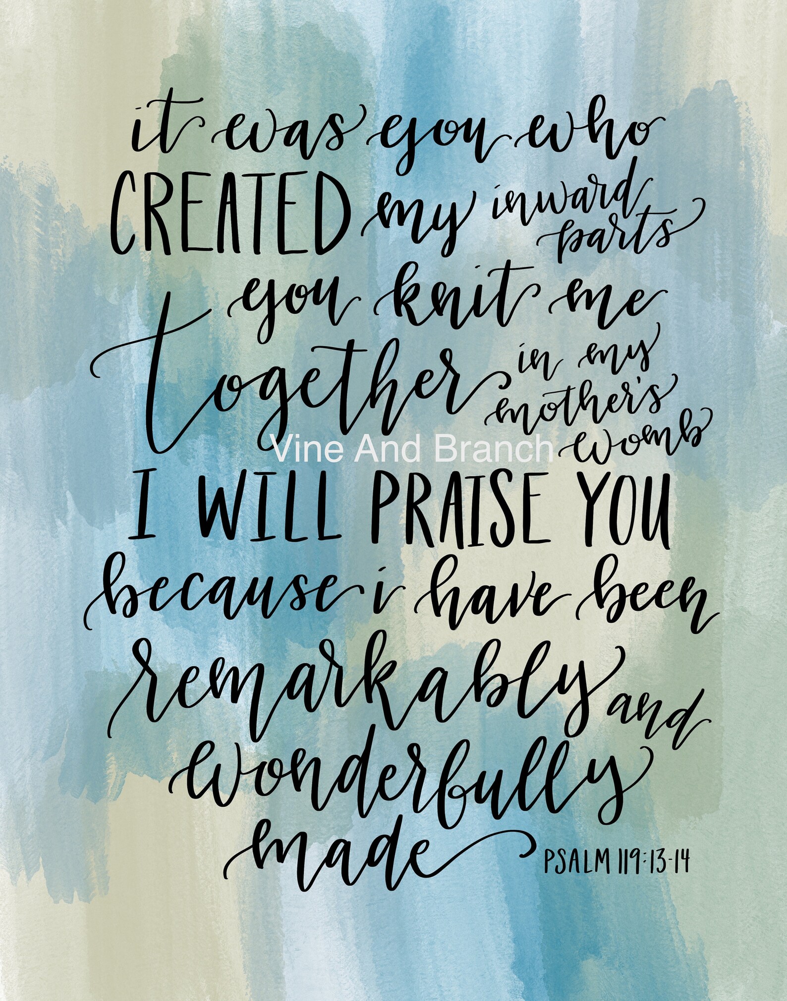Psalm 119 13 14 Bijbelbelettering Schriftkunst Muur Decor Etsy