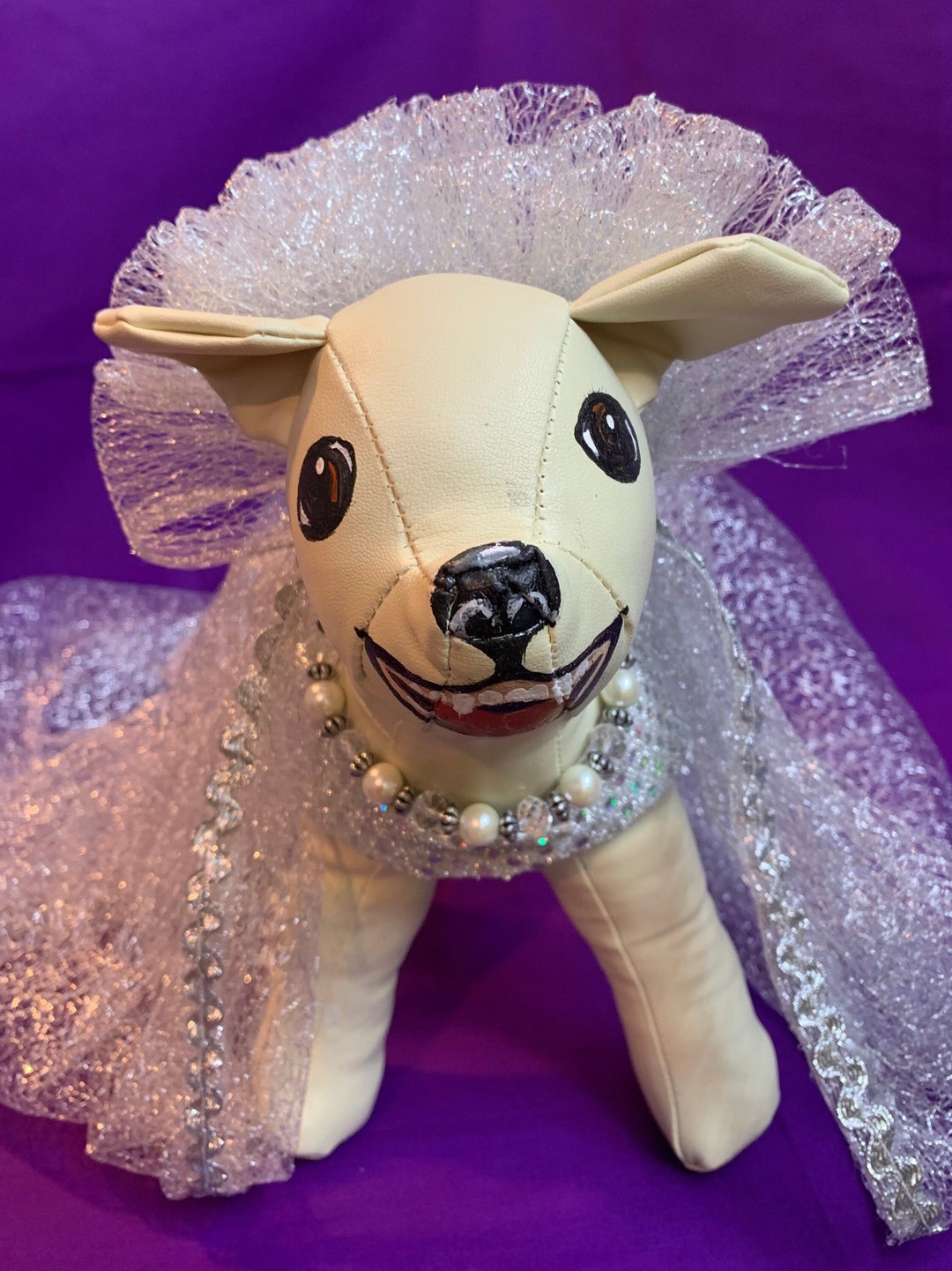 Dog Wedding Dress Dog Party Dress Pet Dress Removable Vail Etsy