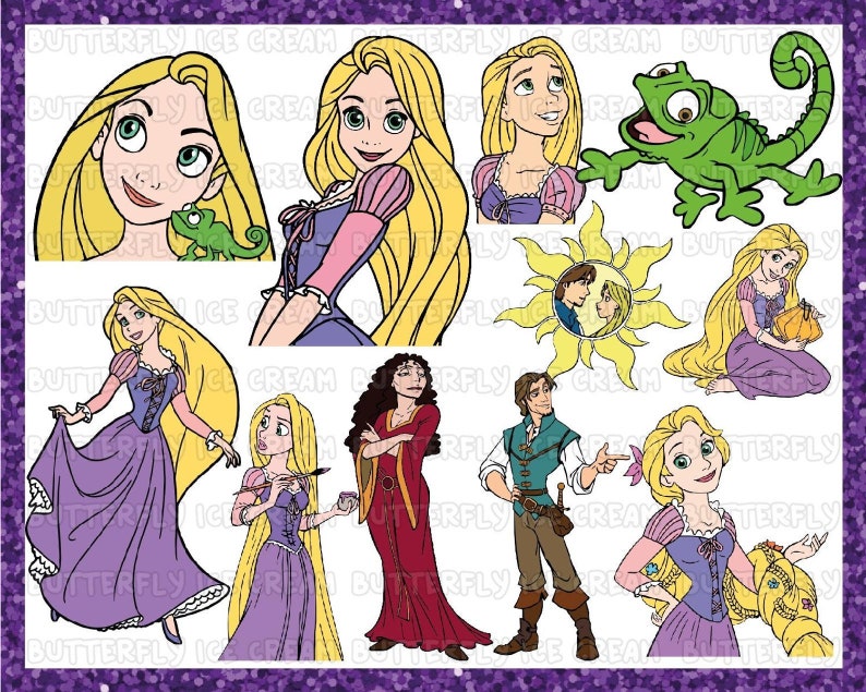 Tangled Svg Rapunzel Svg Princess Svg Tangled Princess - Etsy
