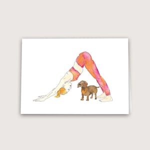 Geburtstagskarte Dackel I YOGATIME I A6 I Doppelkarte mit Umschlag I Grußkarte I Aquarellillustration I Geburtstagsgeschenk I Karte