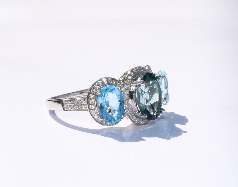 Sterling Silver Band Topaz London blue Blue Topaz-December Birthstone Ring Jewelry Women\u2019s Ring