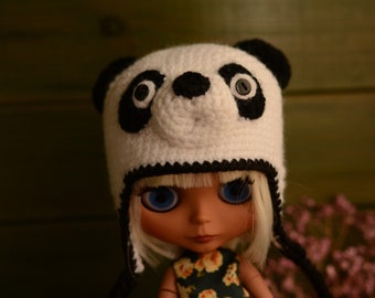 Funny bear hat for Blythe, Blythe doll clothes