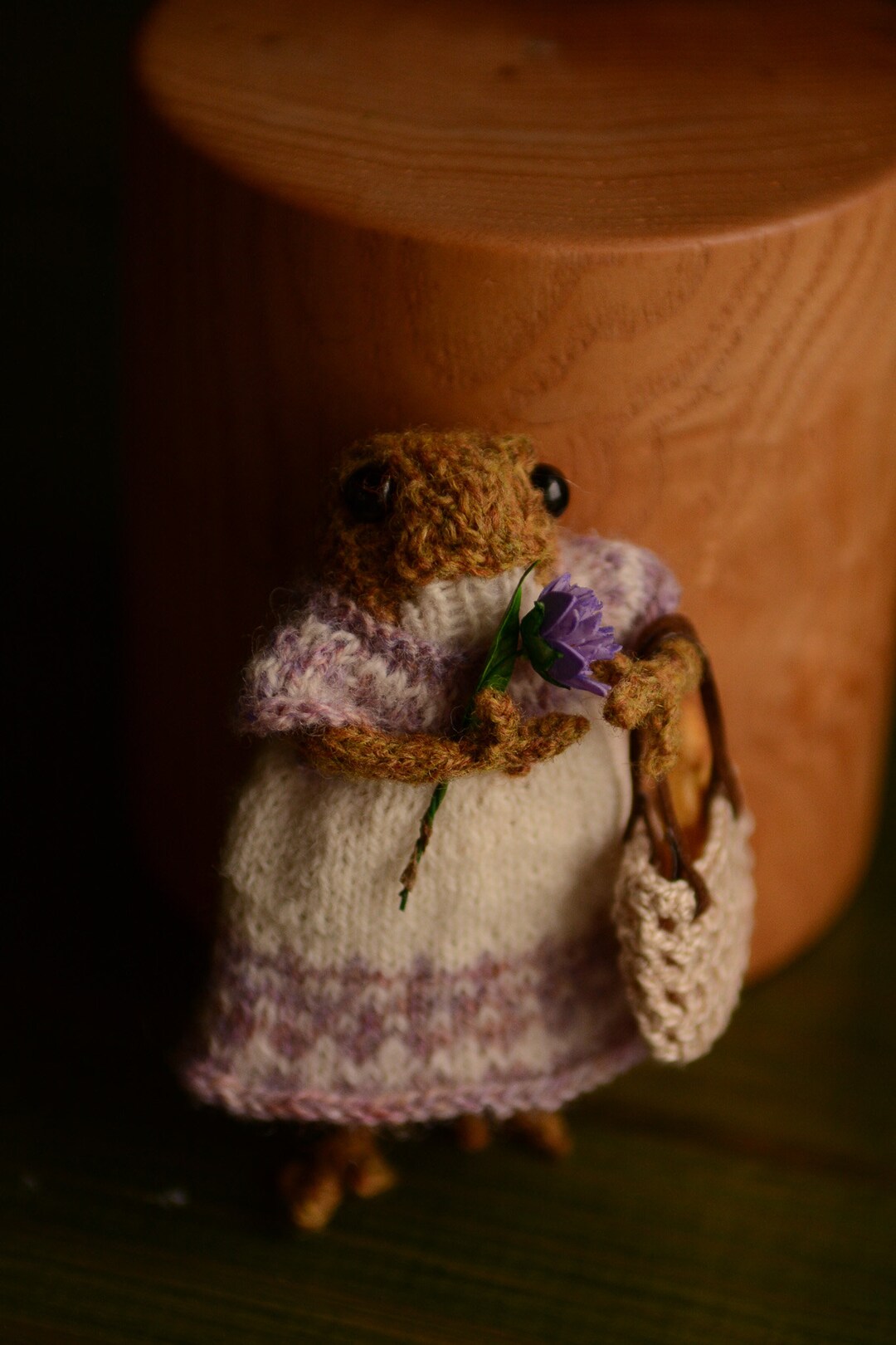 Knitted Frog Fanny Fisher Made to Order Etsy