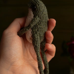 Knitted frog with a sweater and jeans. Famous frog from tik tok Made to order image 4