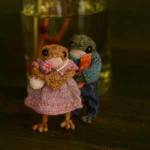 Un par de ranitas adorables. Regalo para pareja. Juego de dos ranitas tejidas de 9 cm. Hechas a medida.