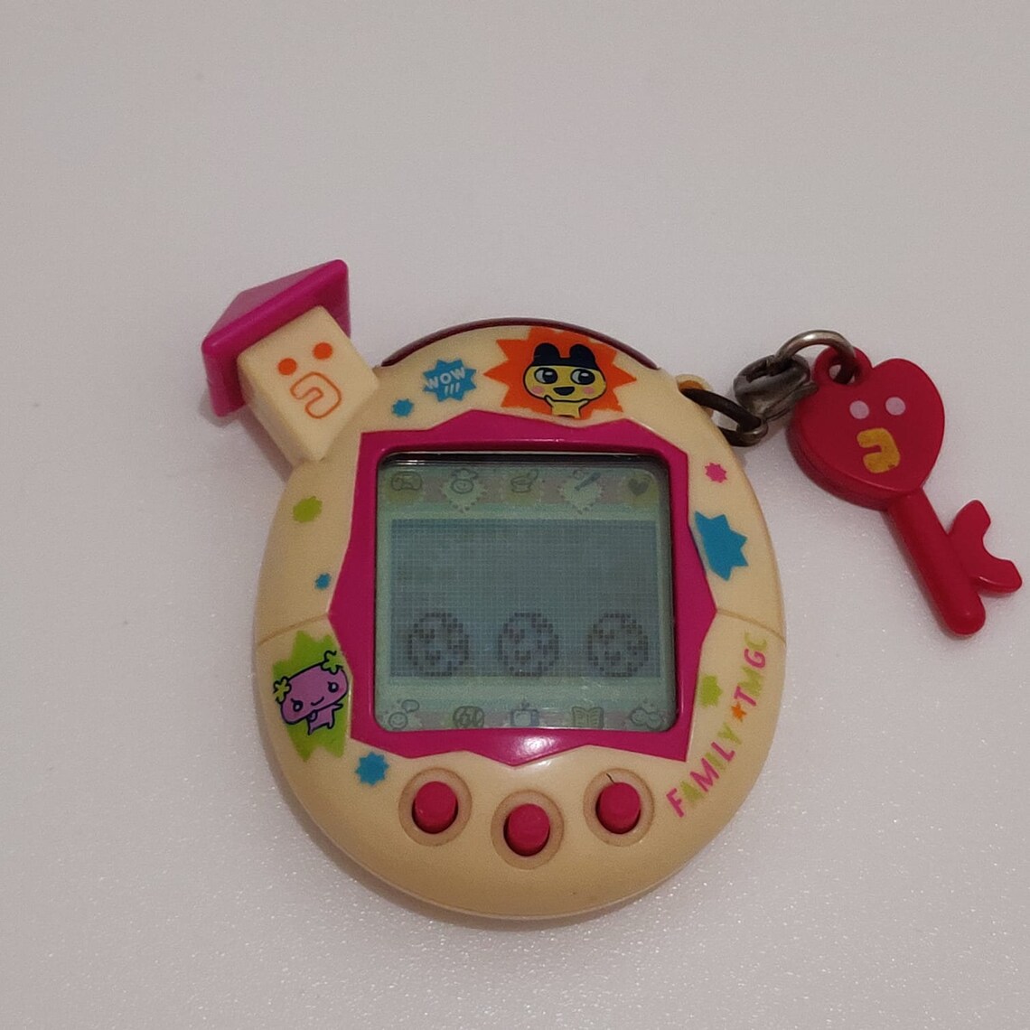 Bandai Tamagotchi V5 Familitchi Yellow & Pink Key Interactive Etsy