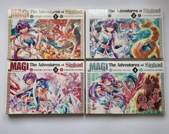 Magi The Adventures of Sinbad English Manga Volume 1-4 Rare Labyrinth of Magic Shogakukan Asia All English Volume New Rare OOP