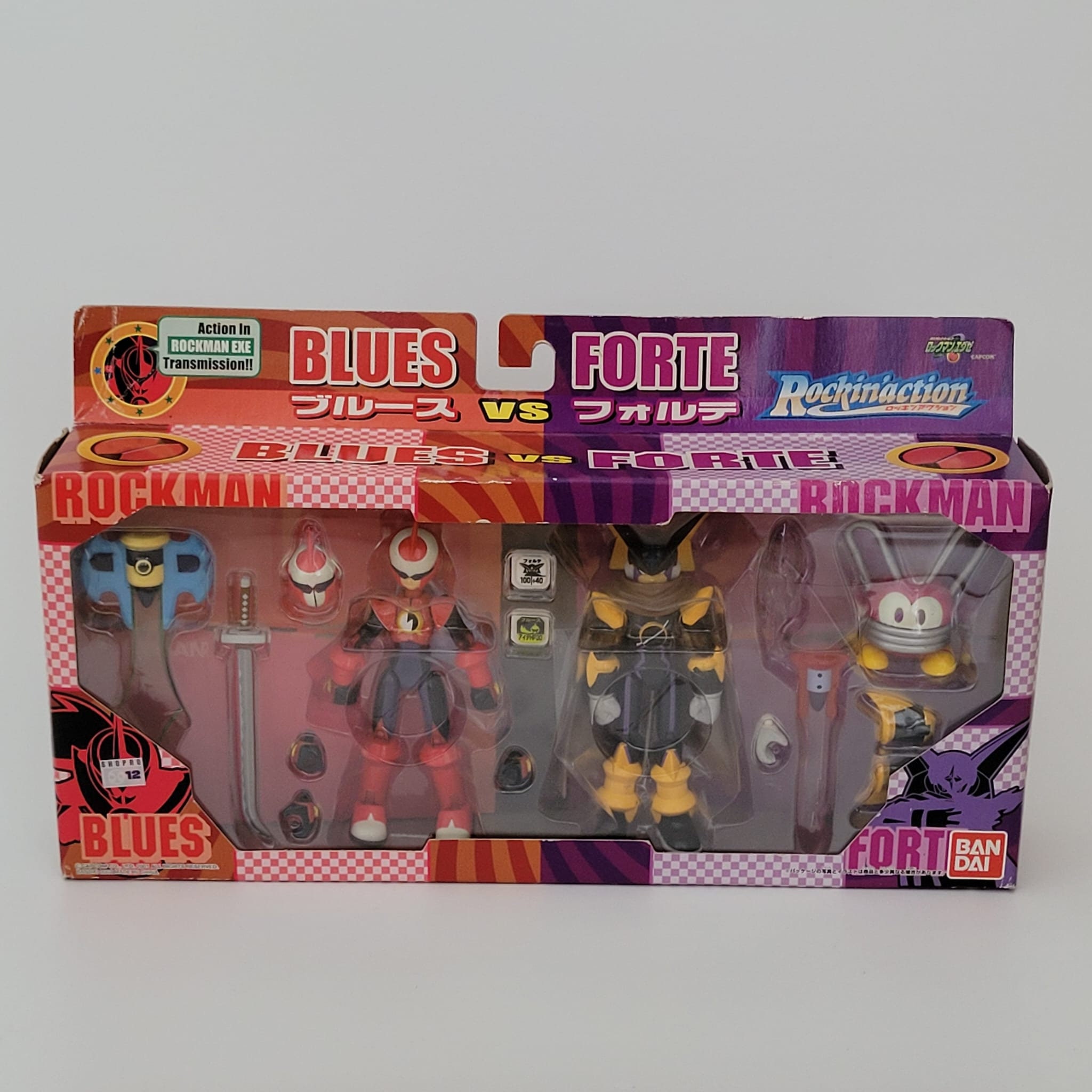 ヒート ロックマンエグゼフィギュアブルースvsフォルテ - 通販 - www