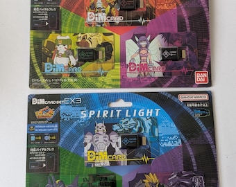 Digimon Vital Bracelet Digimon Frontier DIMCard Set EX3 Spirit Flame & Spirit Light Dim Card Limited New