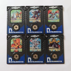 Digimon puce DDP Digivice Accel fichier de plaque de données 6 pièces détendeur mélange rare ensemble de fichiers 1.0 numérique monstre justice gnome ensemble