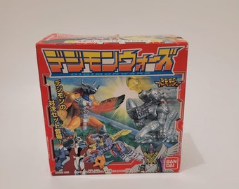 Digimon Adventure Digimon Wars MagnaAngemon Vs Piedmon Diorama Set Mini Figures 1999 Series 3 Rare Holy Angemon