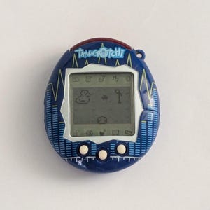 Bandai Wiz Tamagotchi Music Star V6 Sound Blast Interactive Electronic Pet Electric Blue Tamagotchi Connection Version 6 Rare Virtual Pet
