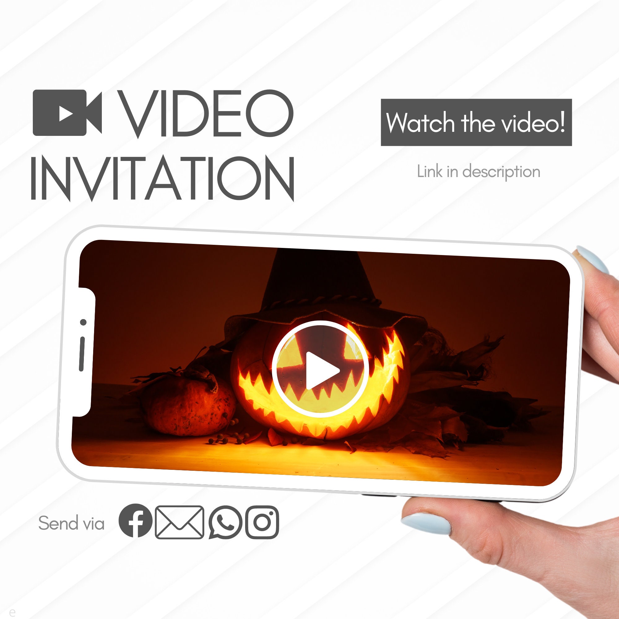 Halloween Video Invitation Spooky Party Animated Invitation | Etsy