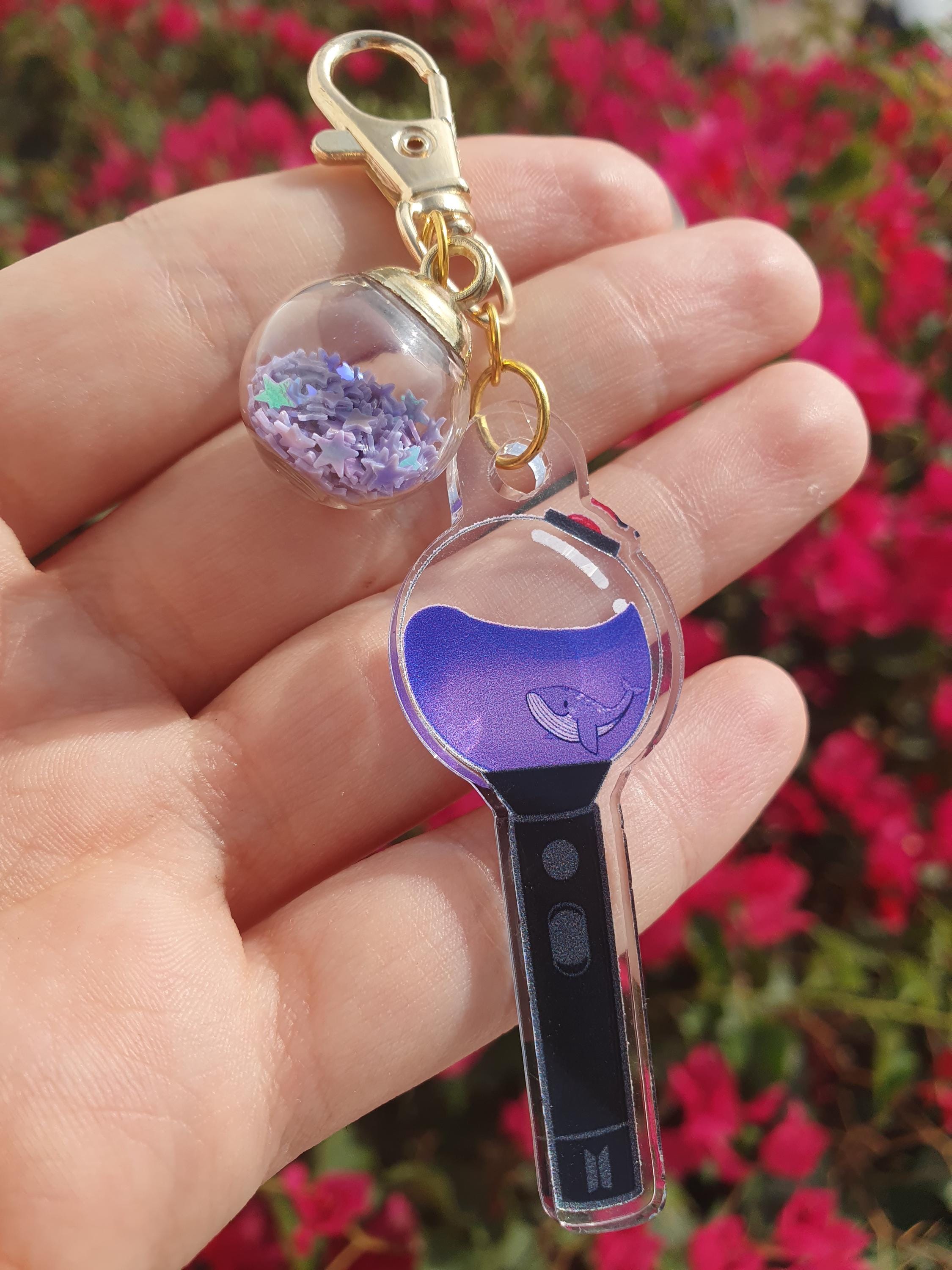 BTS Lightstick Keychain With Shaker Charme - Etsy