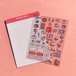 Pigeon Mail A6 Clear Sticker Sheet