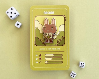 RPG Bunny - Archer Enamel Pin