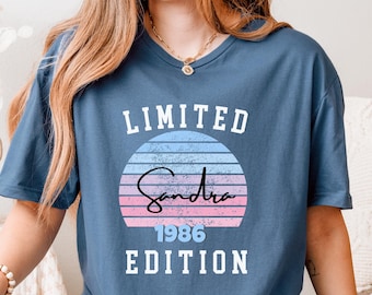 1986 Limited Edition Shirt, 40th Birthday Shirt Women, Born in 1986 Tee, Retro Birthday Gift,40th daughter gift