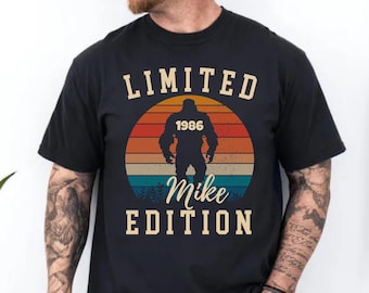 Personalized Bigfoot 40th Birthday Shirt, Custom Name Year Tee, Limited Edition Birthday Gift for Men, Big Foot Shirt