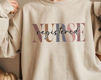 Registered Nurse Sweatshirt, Nursing Graduation Gift, RN Crewneck Sweater