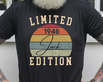 Limited Edition 1946 Shirt, 80th Birthday Gift for Dad, Born in 1946 Shirt, Personalized Name Tee, Grandpa Birthday Gift