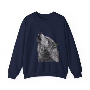 Wolf Sweatshirt, Wolf Lover Gift, Retro Wolf Shirt, Juneau Sweatshirt, Wolves Sweater, Howling Wolf, Alpha Male ,Vintage Nature Shirt 画像 9