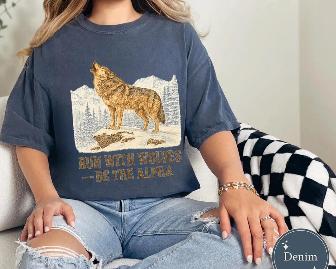 Comfort Colors Howling Wolf Tee, Alpha Wolf Gift, Sigma Male Shirt ...