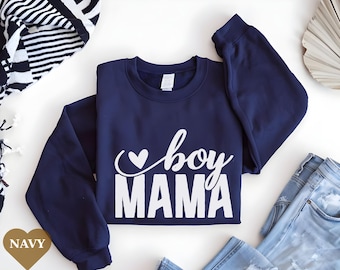 Boy Mama Sweatshirt, Boy Mom Crewneck, First Time Mom Gift, Pregnancy Announcement, Expectant Mom Gift, Boy Baby Mom Gift