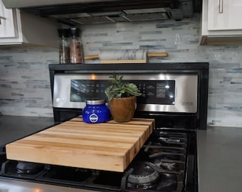Over the Stove Spice Rack: Custom Wooden Farmhouse Shelf