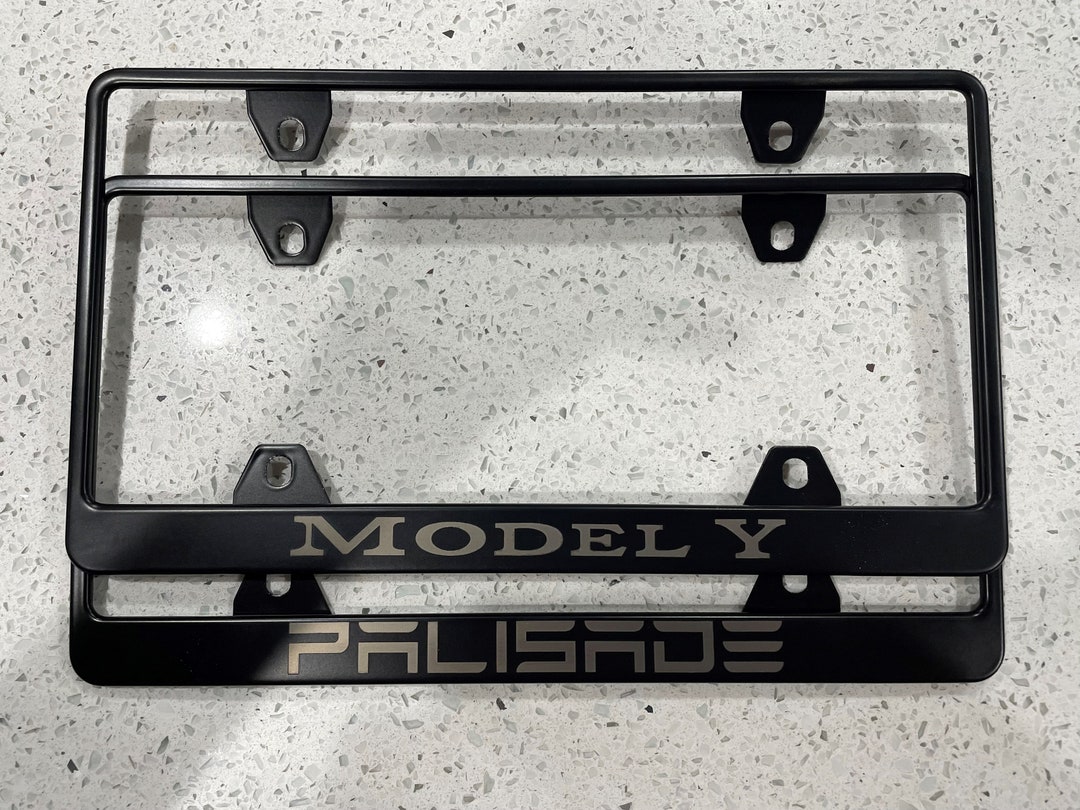 Custom Made License Plate Frame Matte Black Etsy
